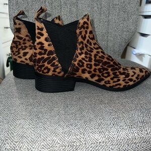 Mylu Leopard Print Ankle Boots